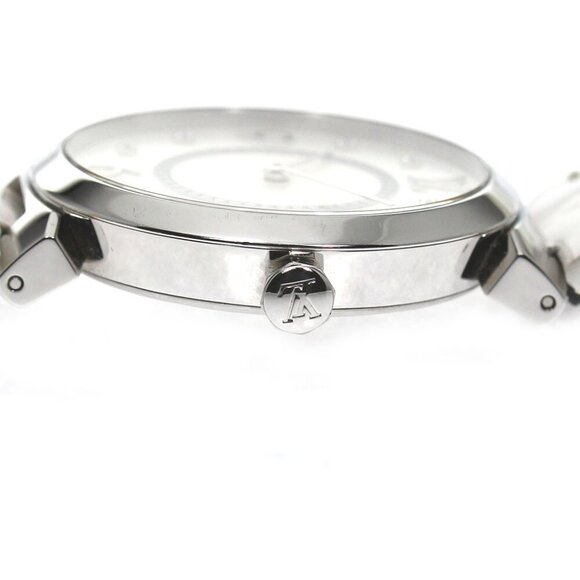 LOUIS VUITTON Tambour Slim MM Q13MJ 8P diamond Quartz Ladies Watch_755793 - Picture 6 of 7
